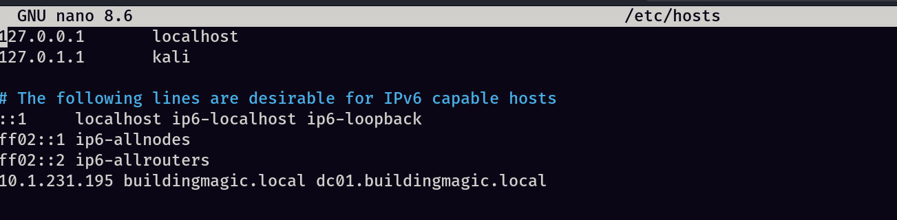 /etc/hosts configuration