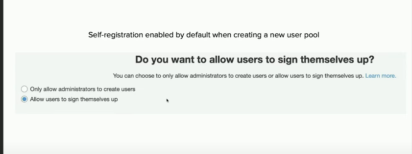 Signup API Enabled