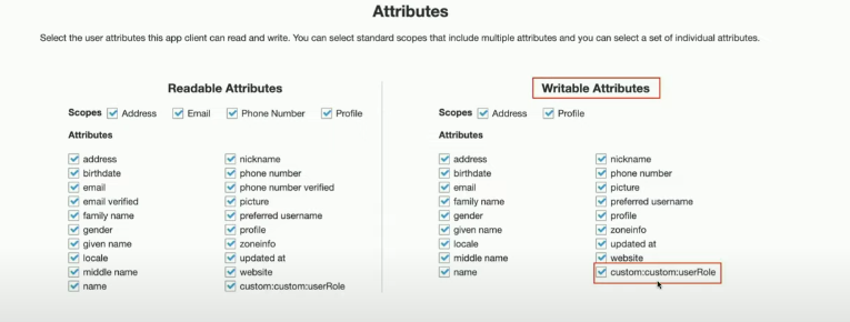 Writable Attributes